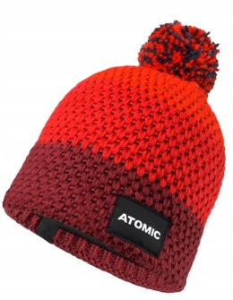 Czapka z pomponem Atomic Racing Beanie czerwona wełna